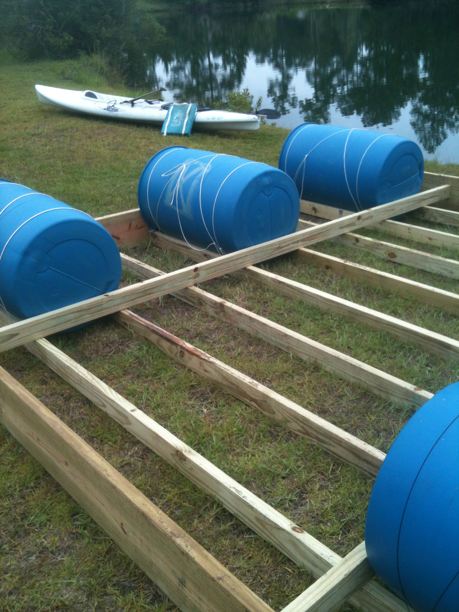 Building A Floating Dock With Barrels Pictures to pin on Pinterest